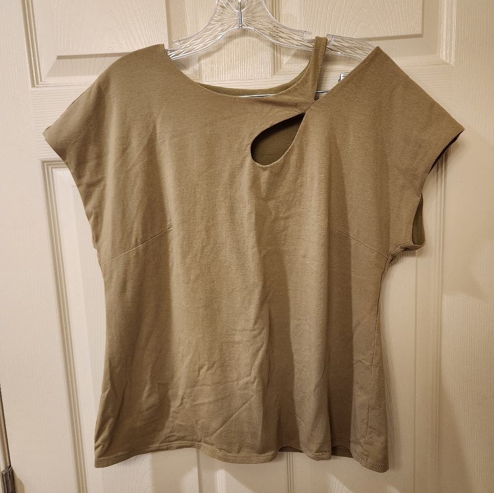 Olive Green Cut Out Top